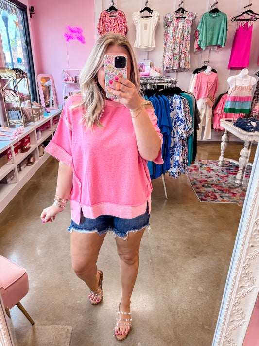 Summer Casual Top - Pink