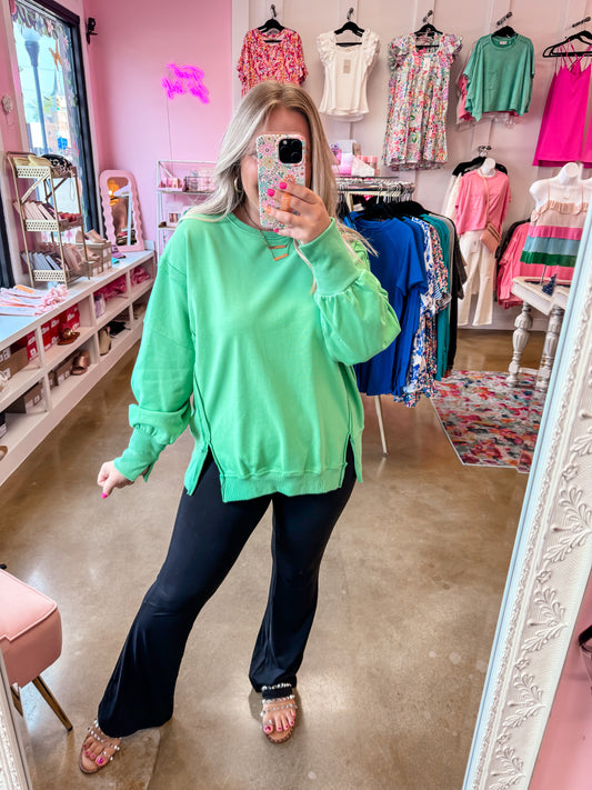 Green Terry Pullover