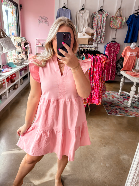 Baby Pink Mini Dress
