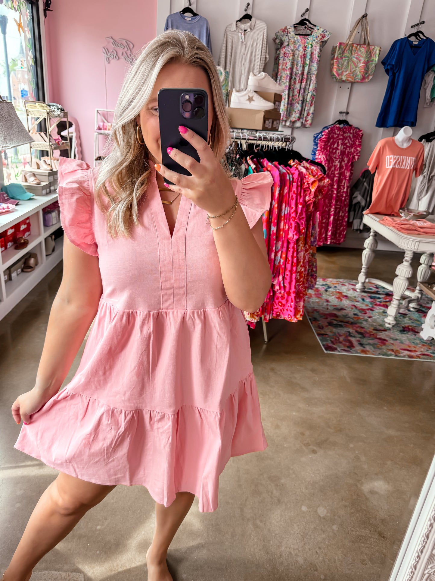 Baby Pink Mini Dress