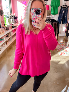 Gina Sweater - Neon Pink