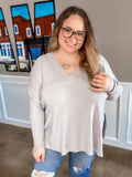 Ribbed Sweater - Gray