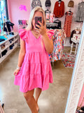 Pink Suede Dress