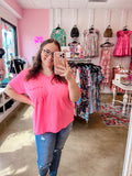 Neon Pink Burnout Top