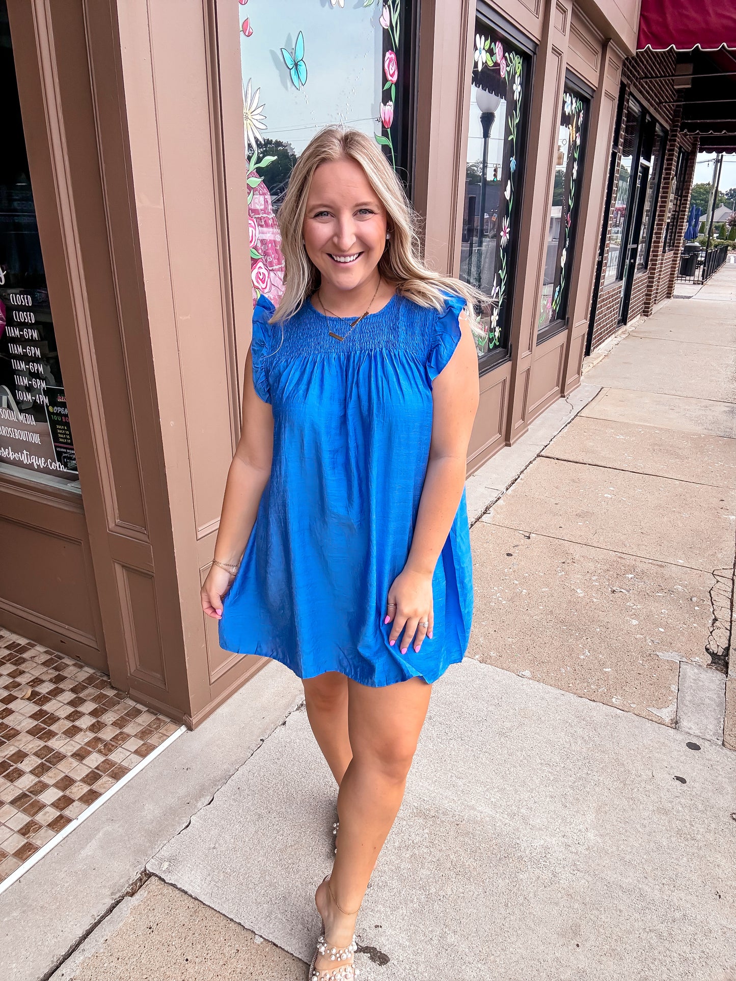 Blue Ocean Smocked Dress