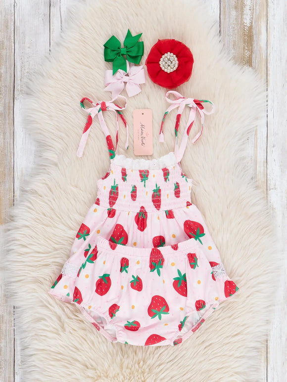 Strawberry Festival Tie Bloomers Outfit