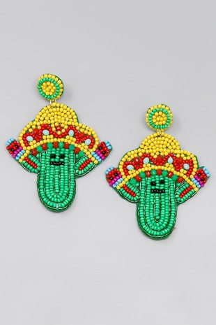 Cactus Sombrero Earrings