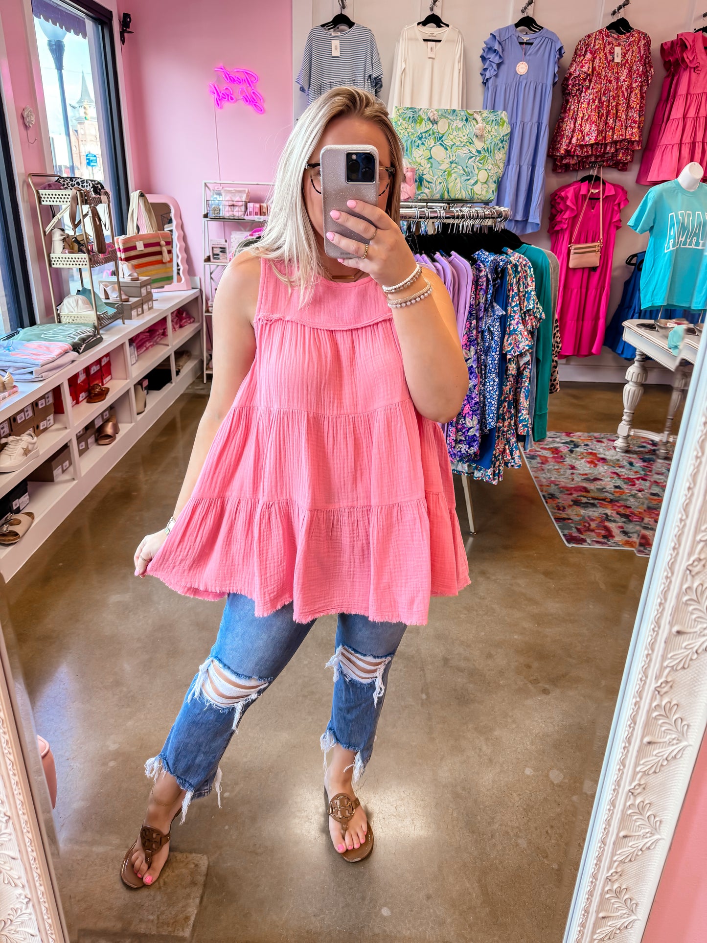 Pink Babydoll Tank