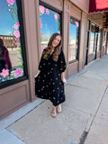 Graceful Bloom Tiered Ribbon Dress