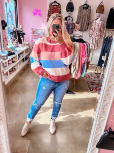 Rust Striped Sweater