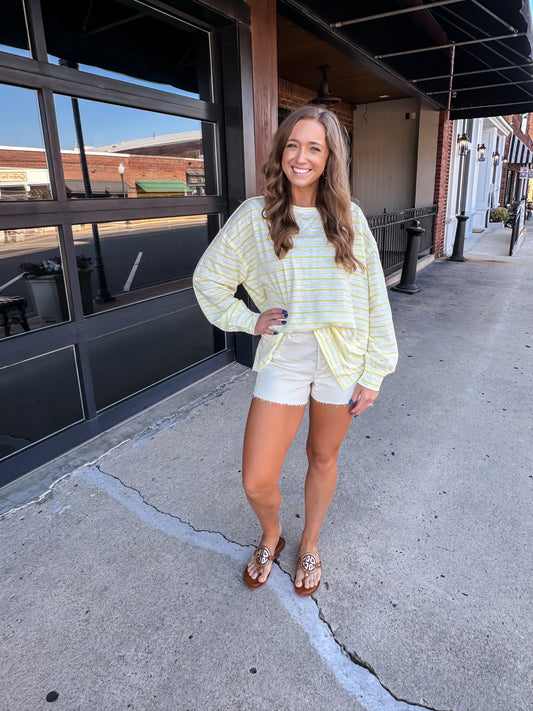 Lemon-Lime Striped Long Sleeve