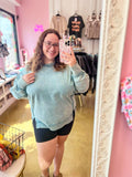 Val Pullover - Ash Blue Curvy