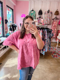 Ash Pink Acid Wash Tee (1X-3X)