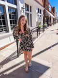 Black Floral Printed Romper