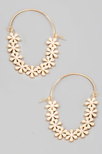 Metallic Flower Earrings