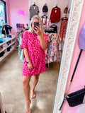 Hot Pink Leopard Dress