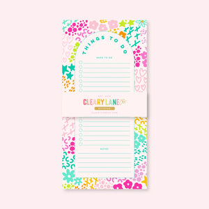 List Notepad - Pink Rainbow
