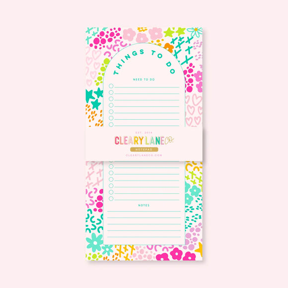 List Notepad - Pink Rainbow