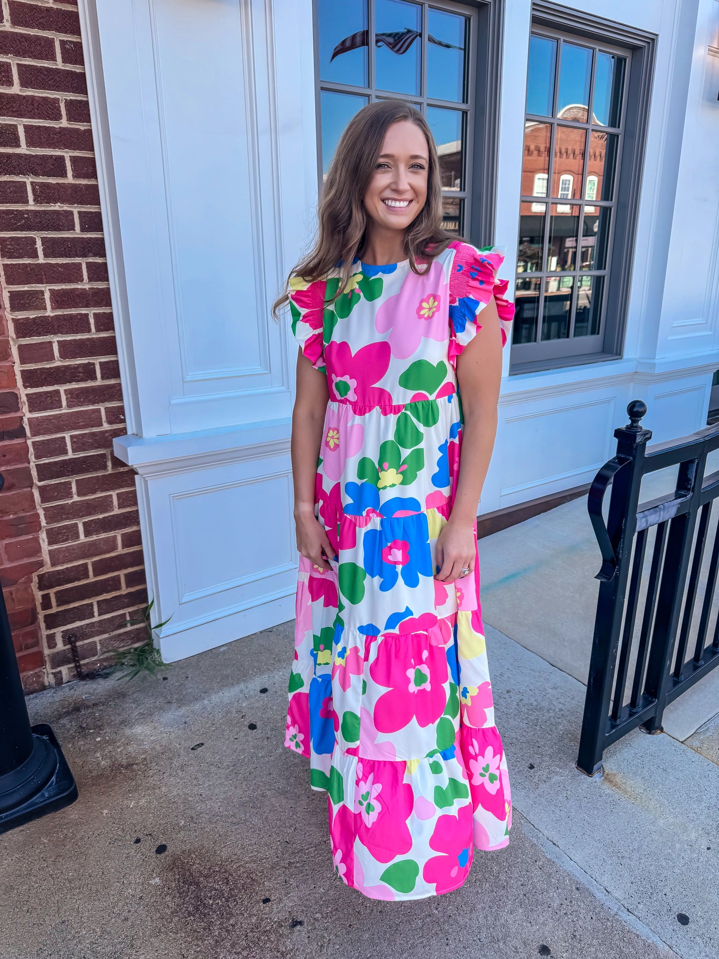 Floral Frilled Dress