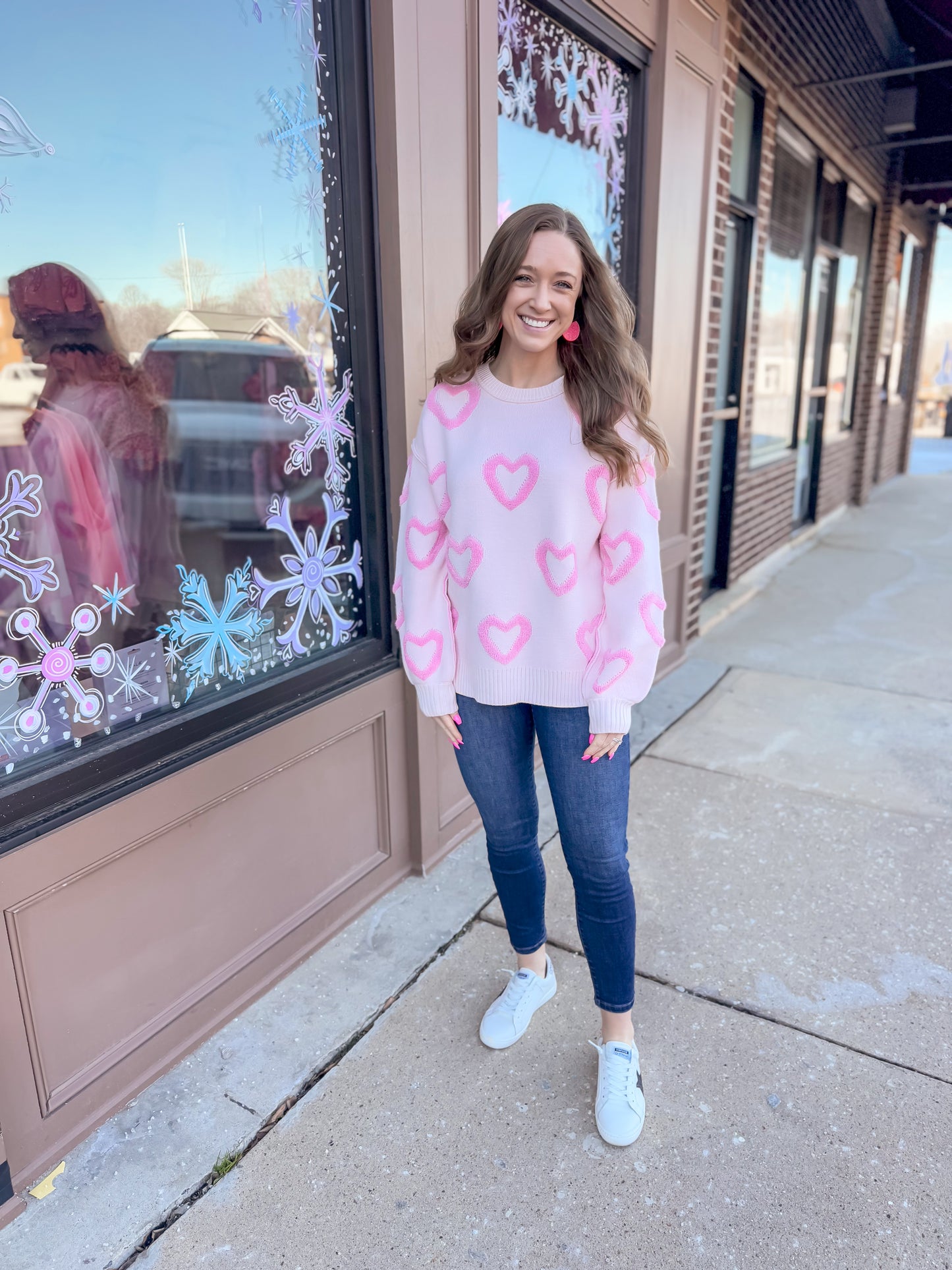 Pink Hearts Sweater