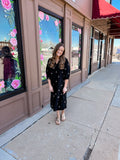 Graceful Bloom Tiered Ribbon Dress