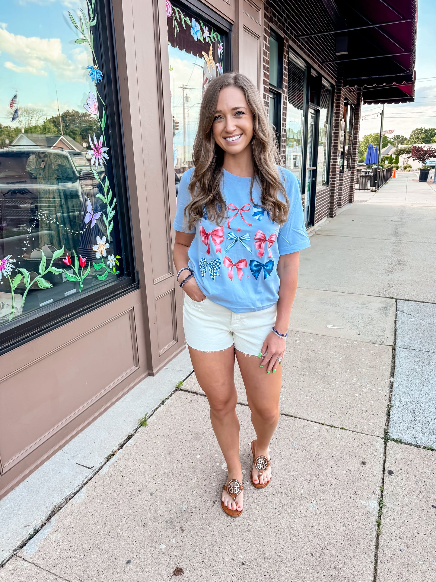 Red, White and Blue Bows Tee