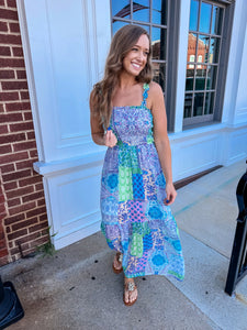 Patch Work Maxi Dress