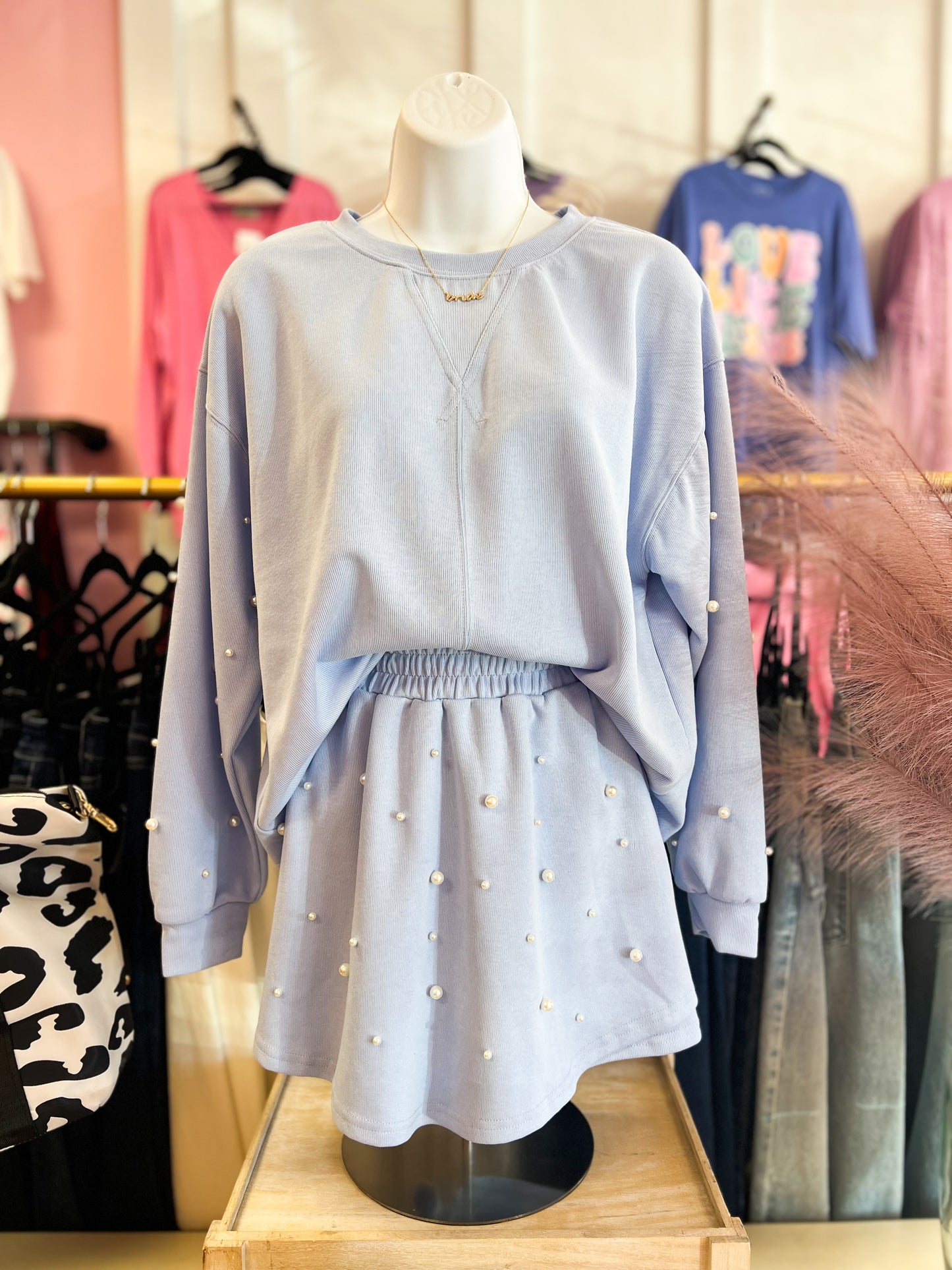 Pearl Sky Blue Skort