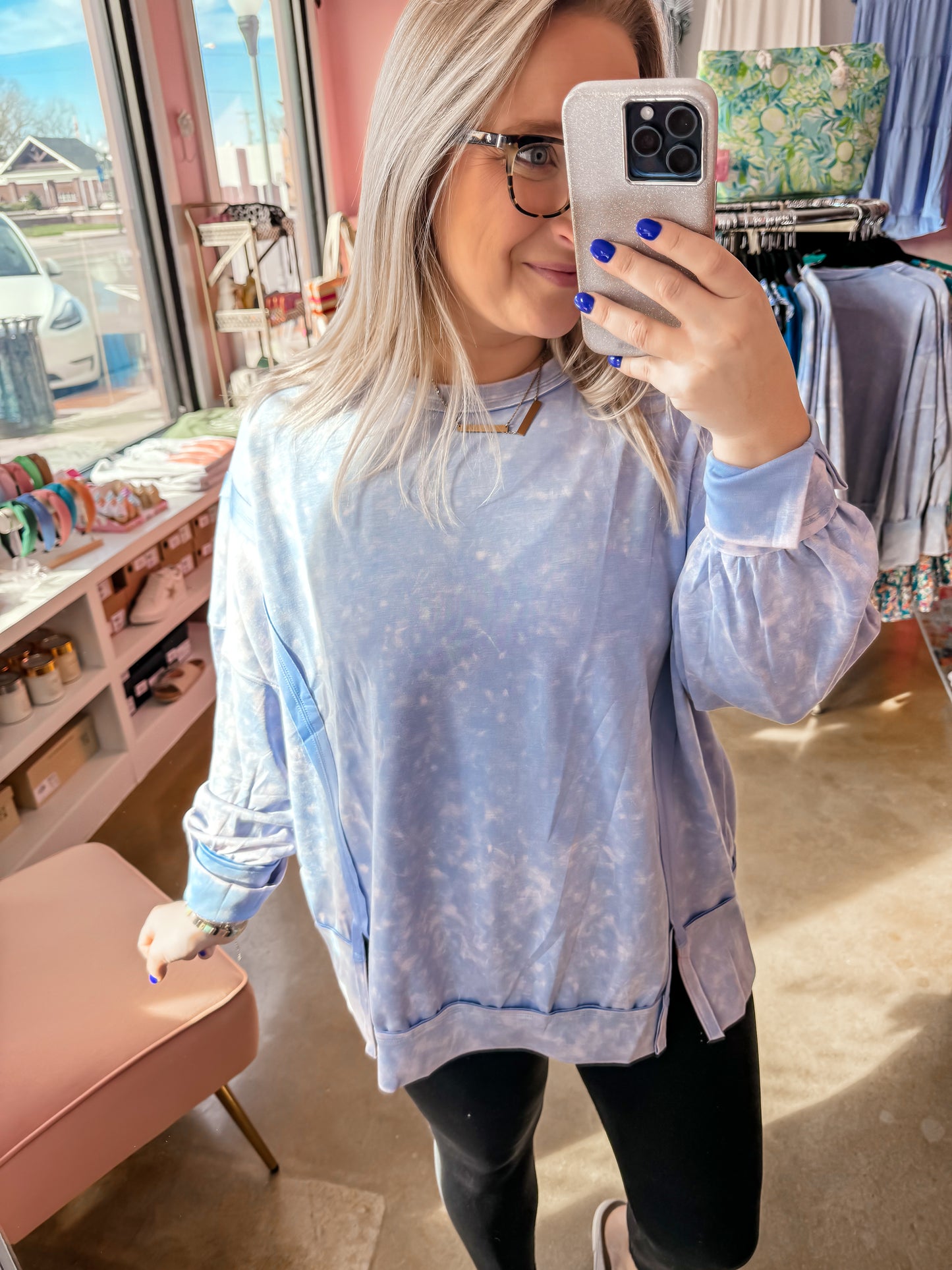 Blue Mineral Pullover