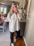Cozy Claire Top - Cream