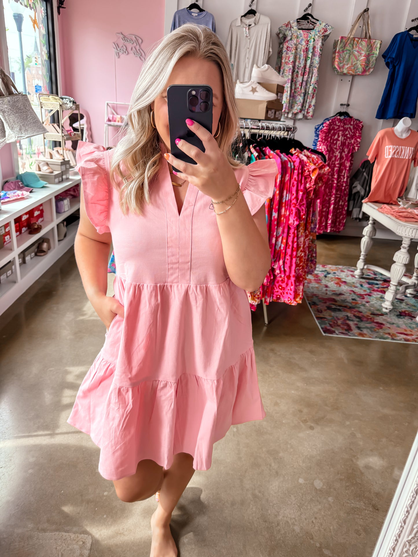 Baby Pink Mini Dress