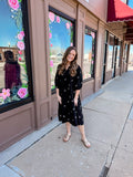 Graceful Bloom Tiered Ribbon Dress