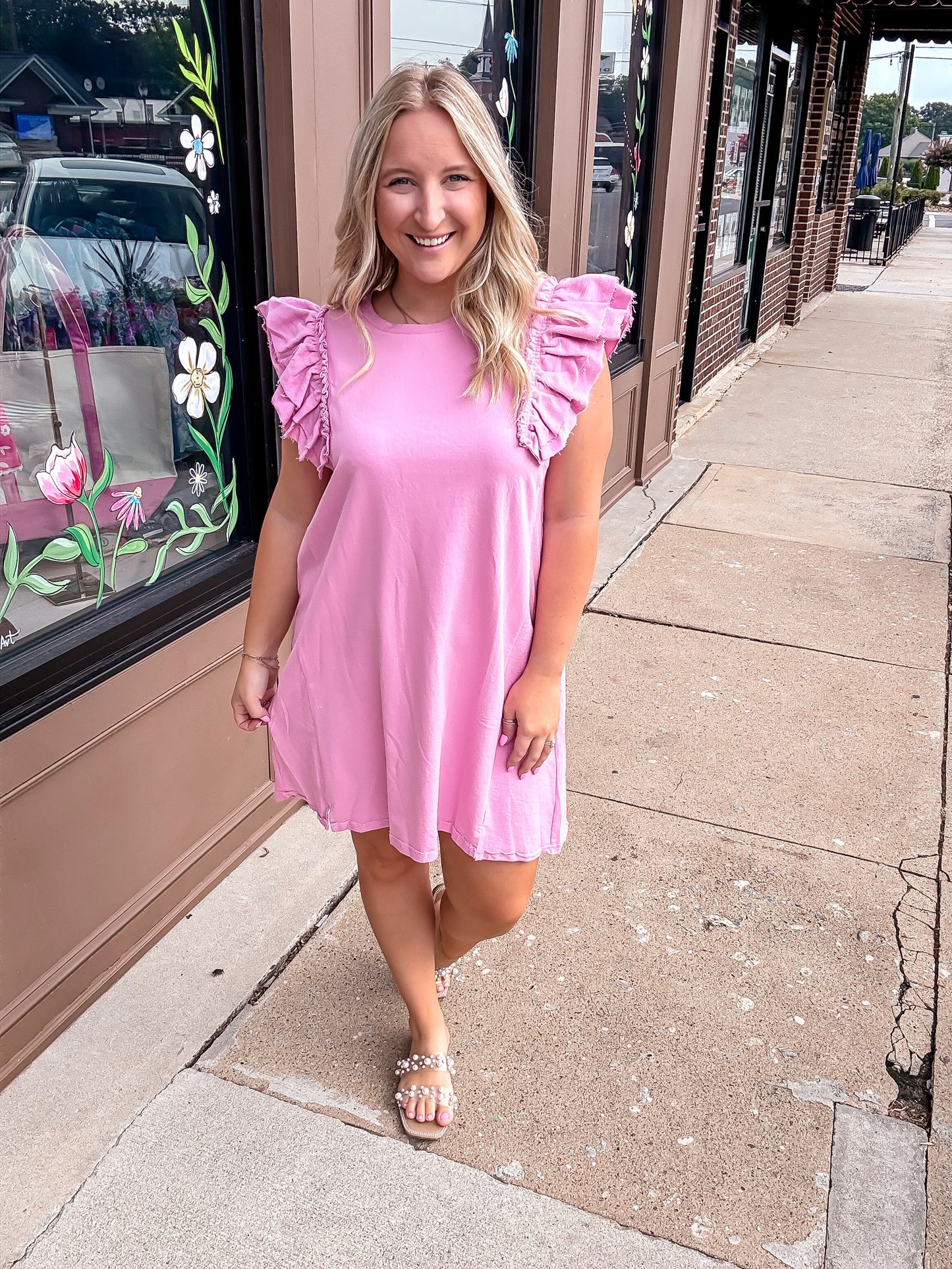 Mauve French Terry Dress