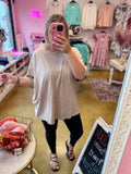 Acid Wash Boyfriend Tee - Ash mocha