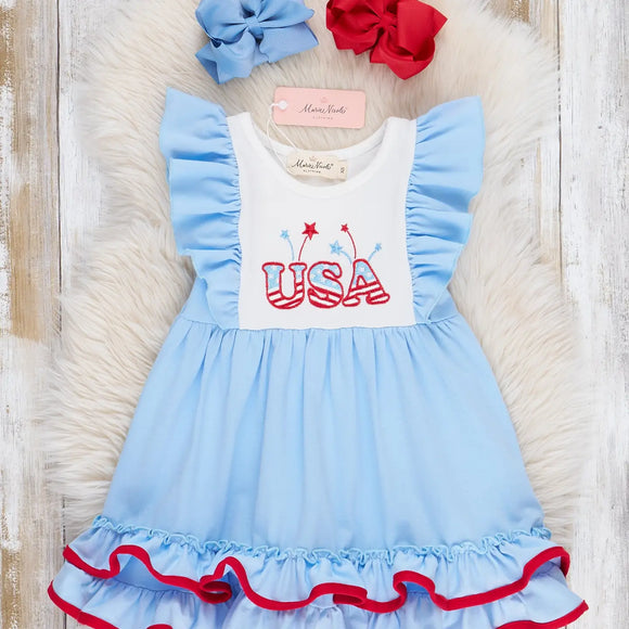 USA Sparklers Ruffle Dress