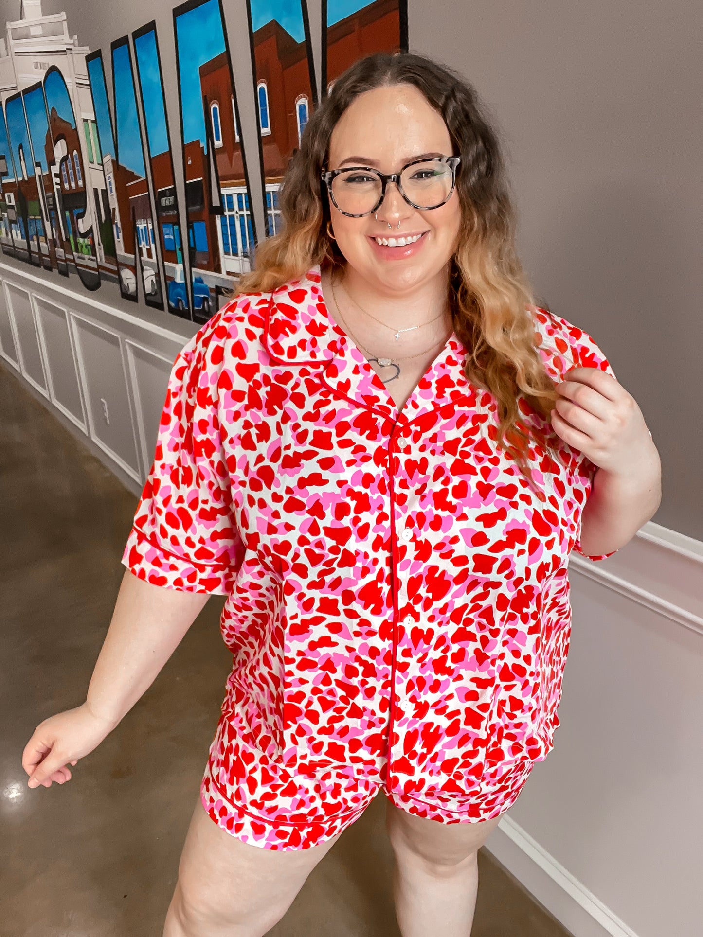 Hearts Pajama Set - Reg & Curvy