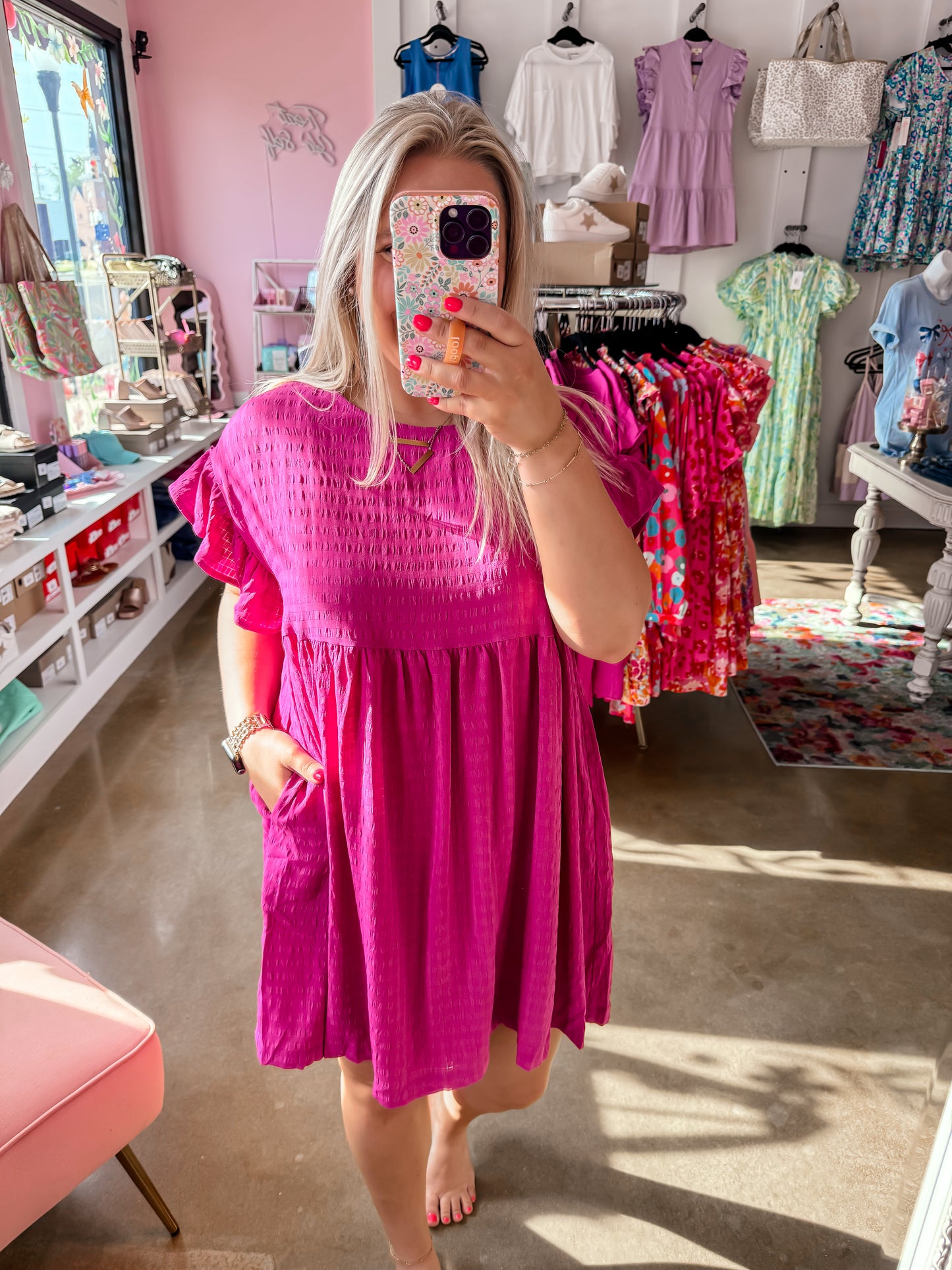 Fuchsia Mini Dress