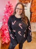 Candy Cane Corded Pullover