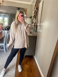Cozy Claire Top - Taupe