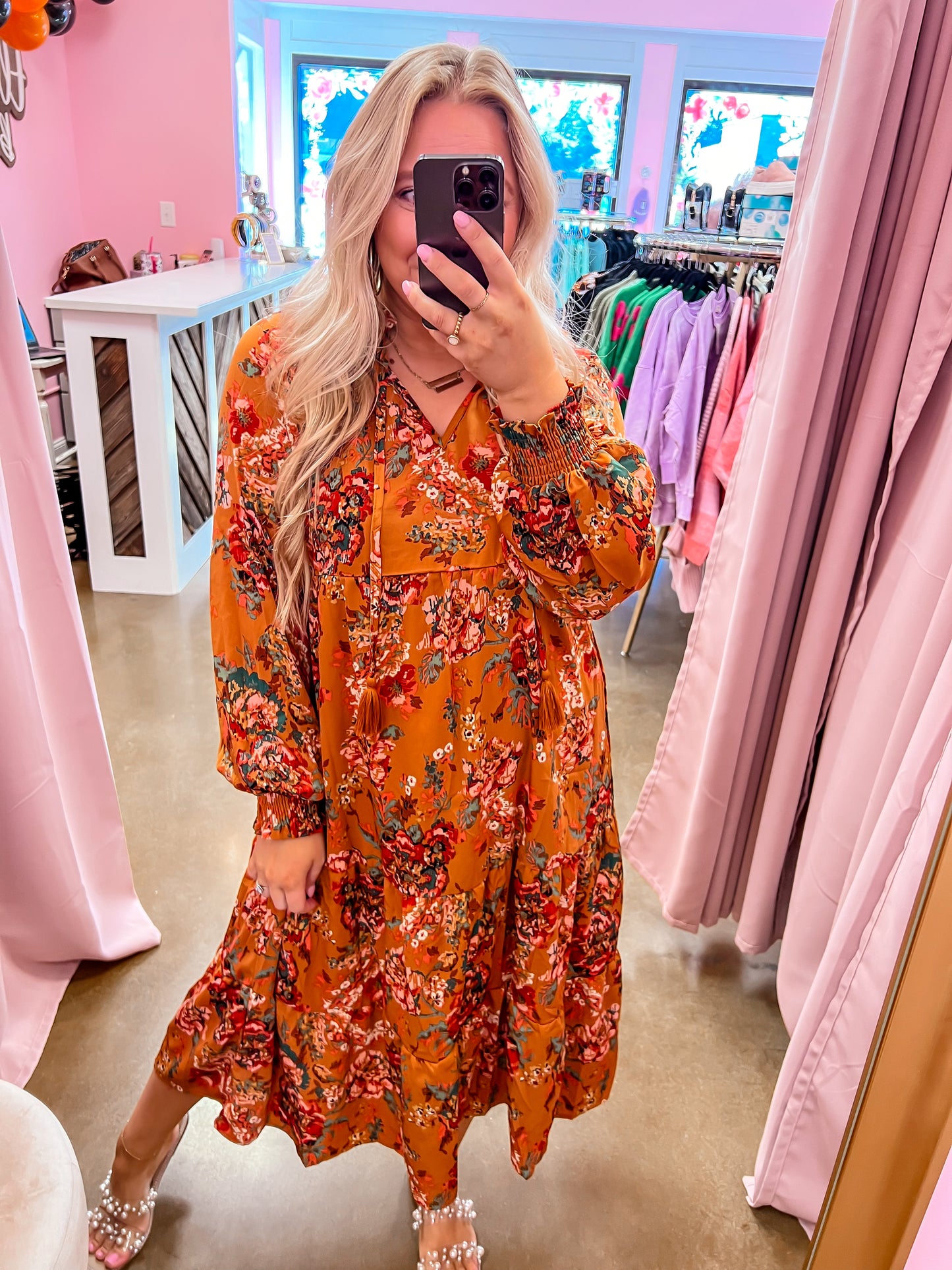 Camel Midi Dress