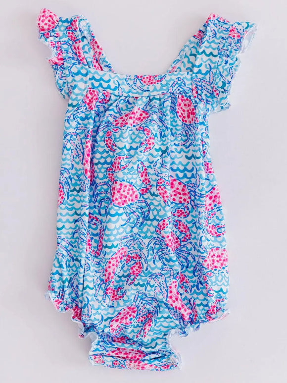 Crab Walk Ruffle Romper