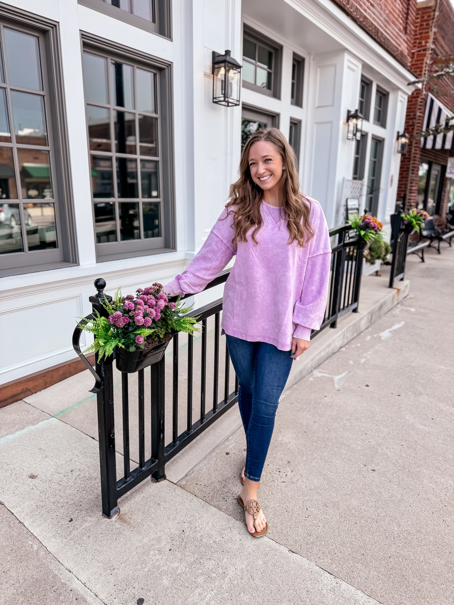 Purple Mineral Wash Long Sleeve