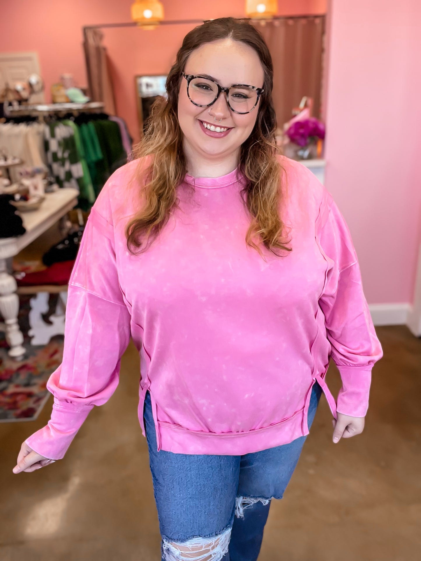 Pink Mineral Pullover