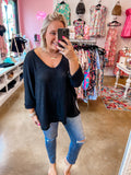 Black Lighweight Sweater Top