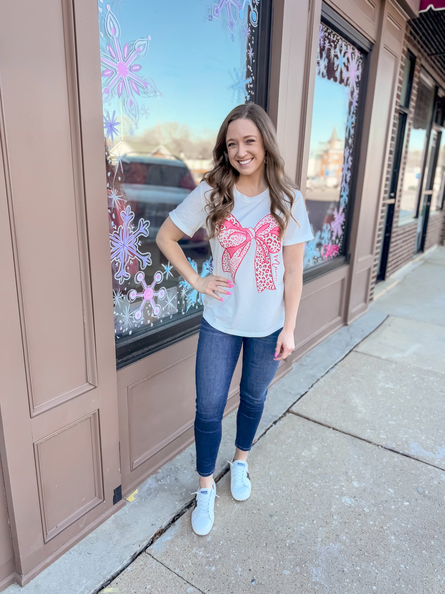 Leopard Mama Bow Tee