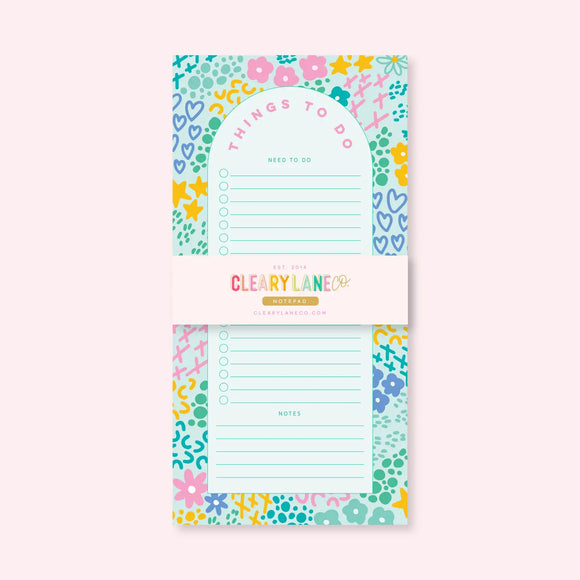 List Notepad - Mint Rainbow