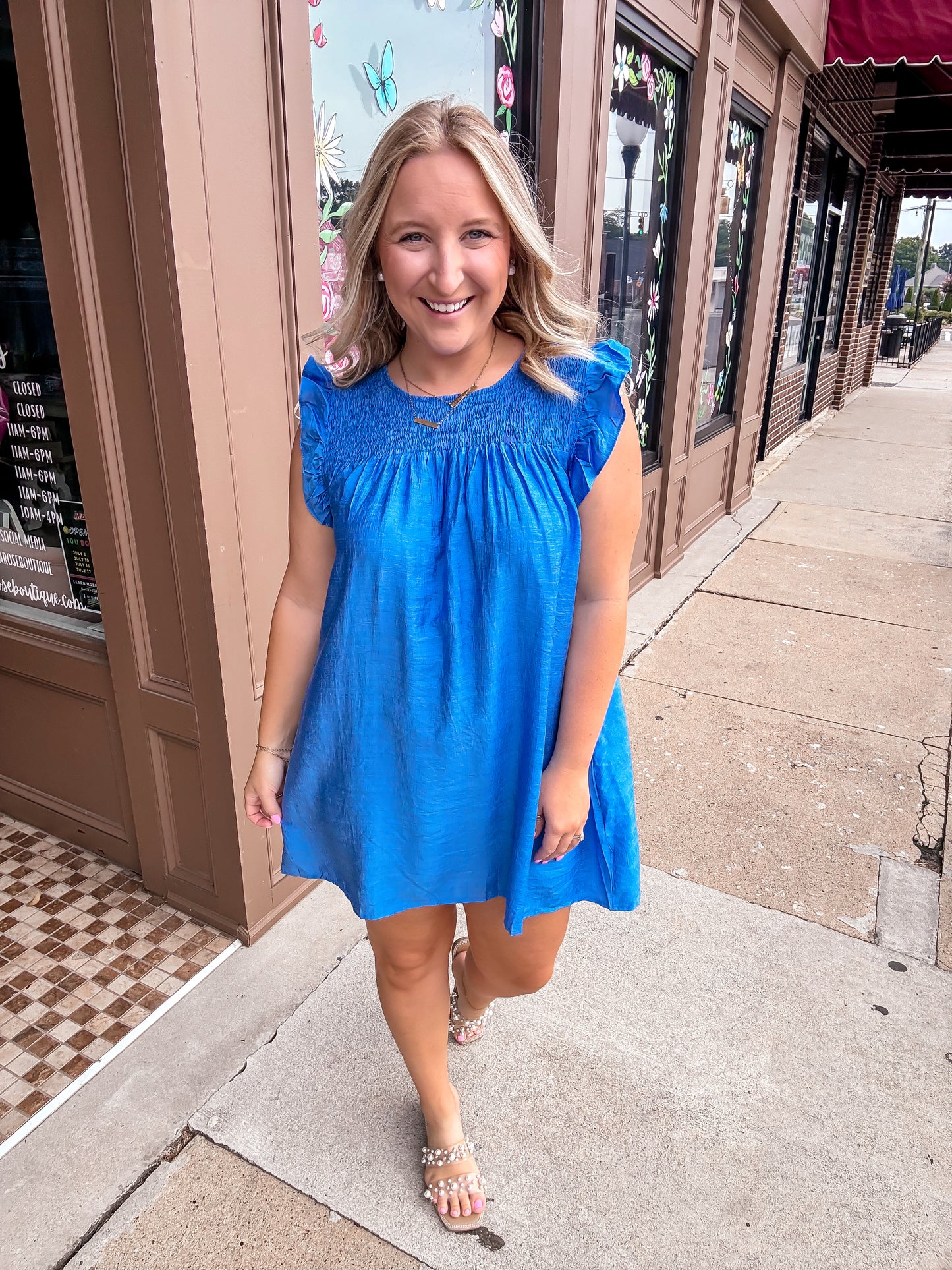 Blue Ocean Smocked Dress