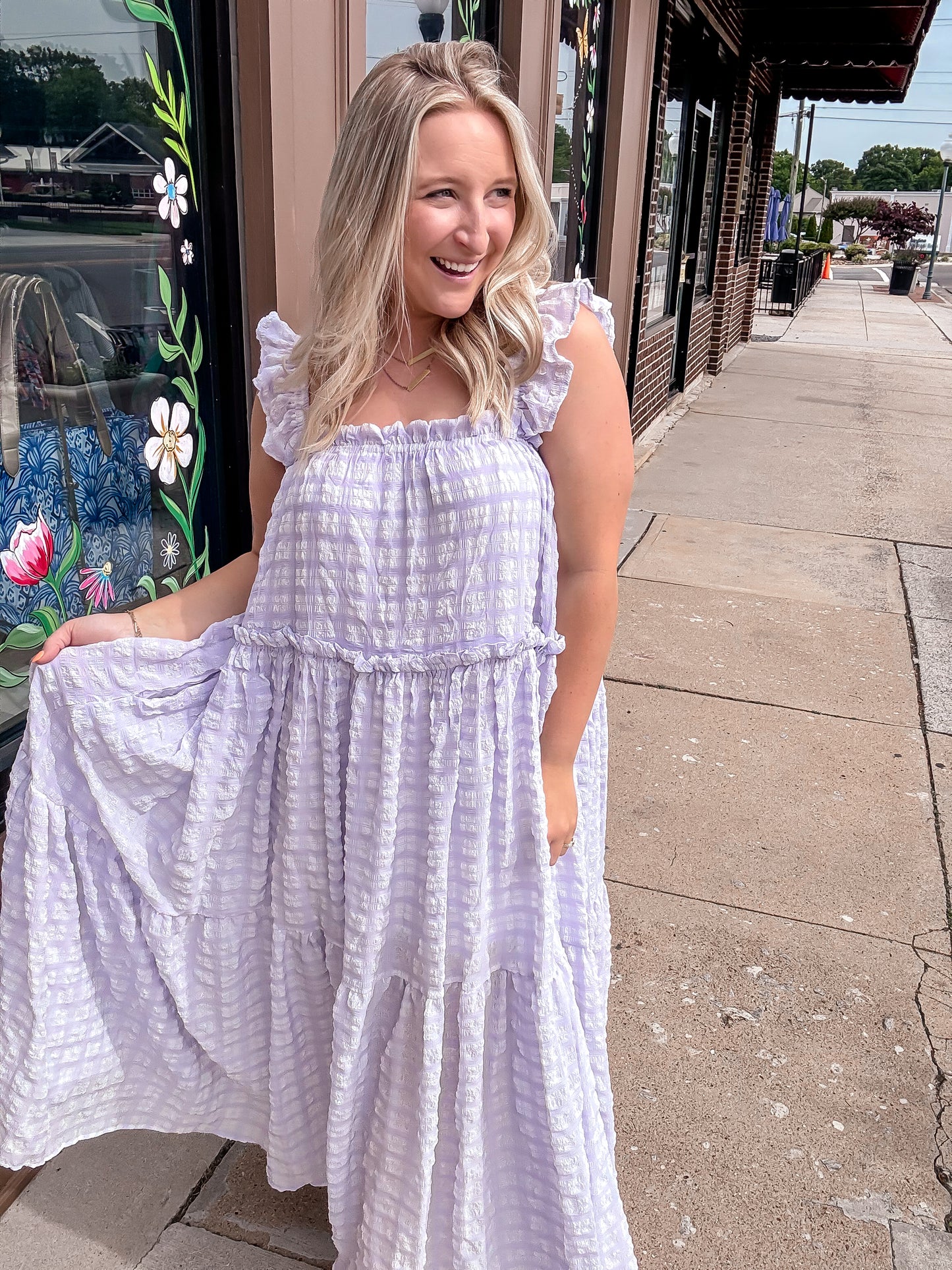 Lavender Tiered Maxi