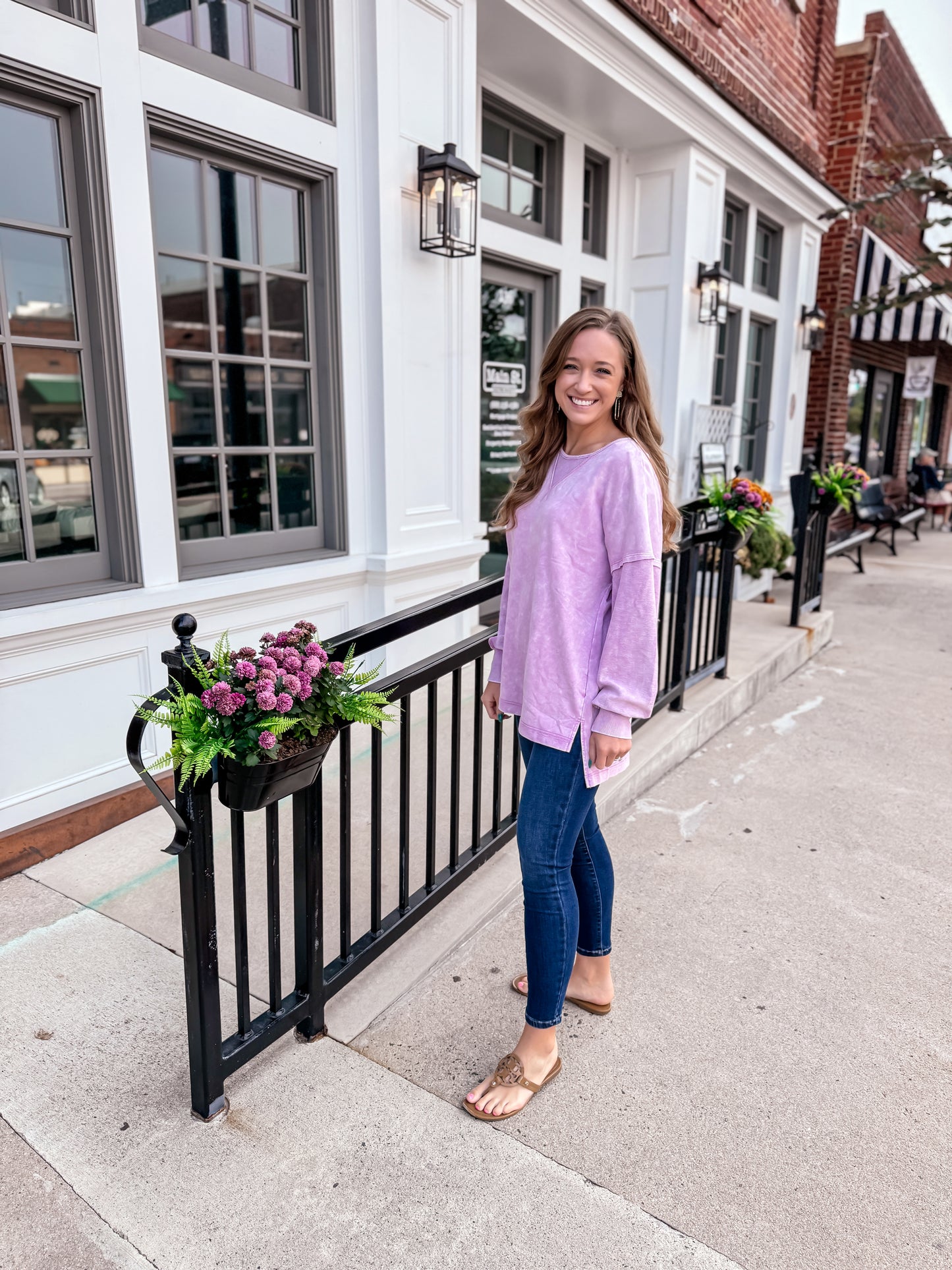 Purple Mineral Wash Long Sleeve