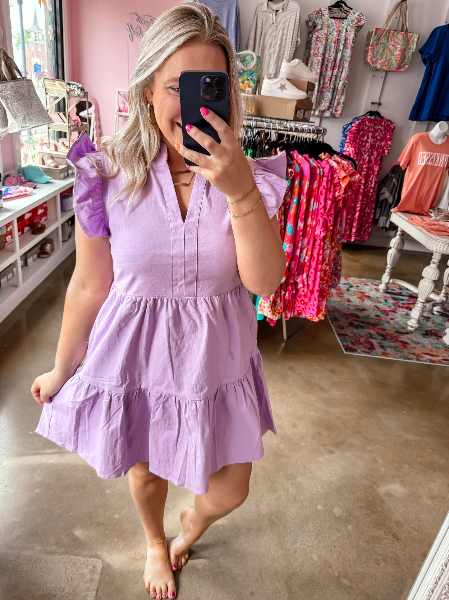 Lavender Mini Dress